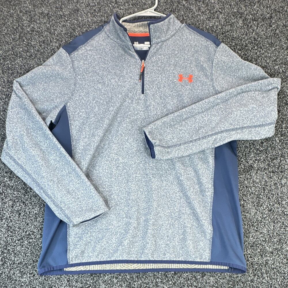Under Armour ColdGear Men’s 1/4 Zip Pullover Gray/Blue L 1259826